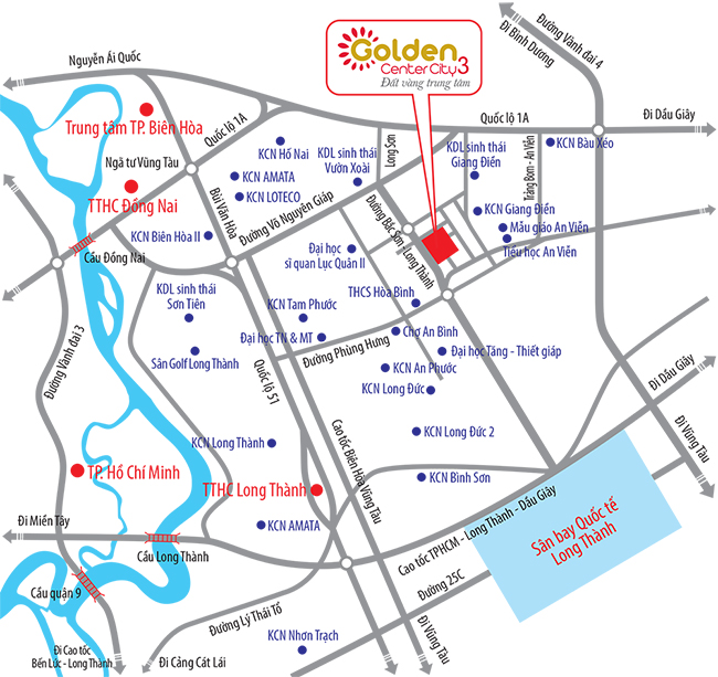 Vị trí dự án Golden Center City 3