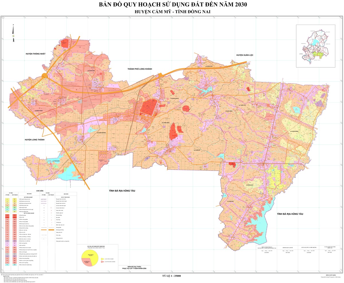Bản đồ quy hoạch huyện Cẩm Mỹ, tỉnh Đồng Nai đến năm 2030