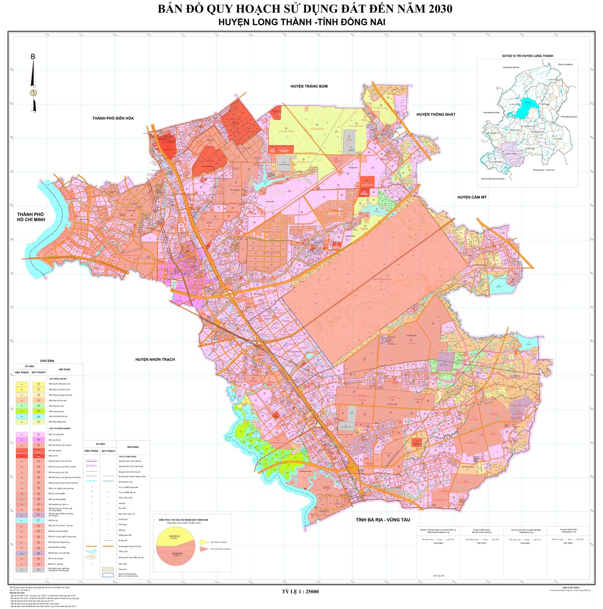Bản đồ quy hoạch huyện Long Thành, tỉnh Đồng Nai đến năm 2030