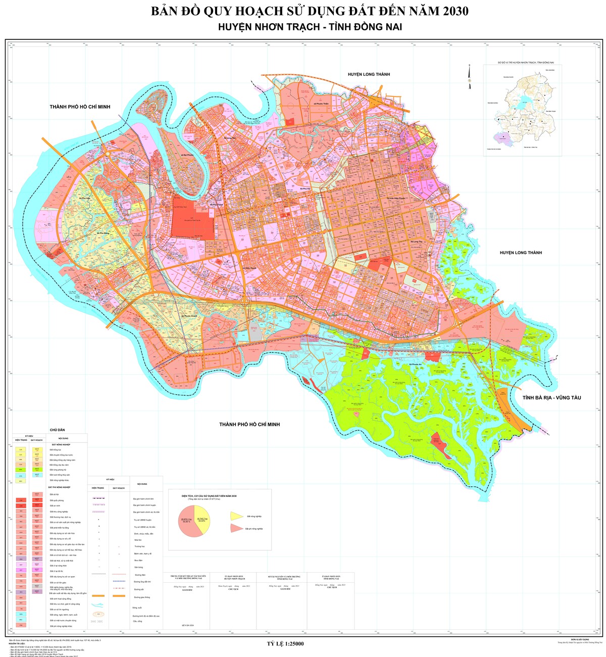 Bản đồ quy hoạch huyện Nhơn Trạch, tỉnh Đồng Nai đến năm 2030
