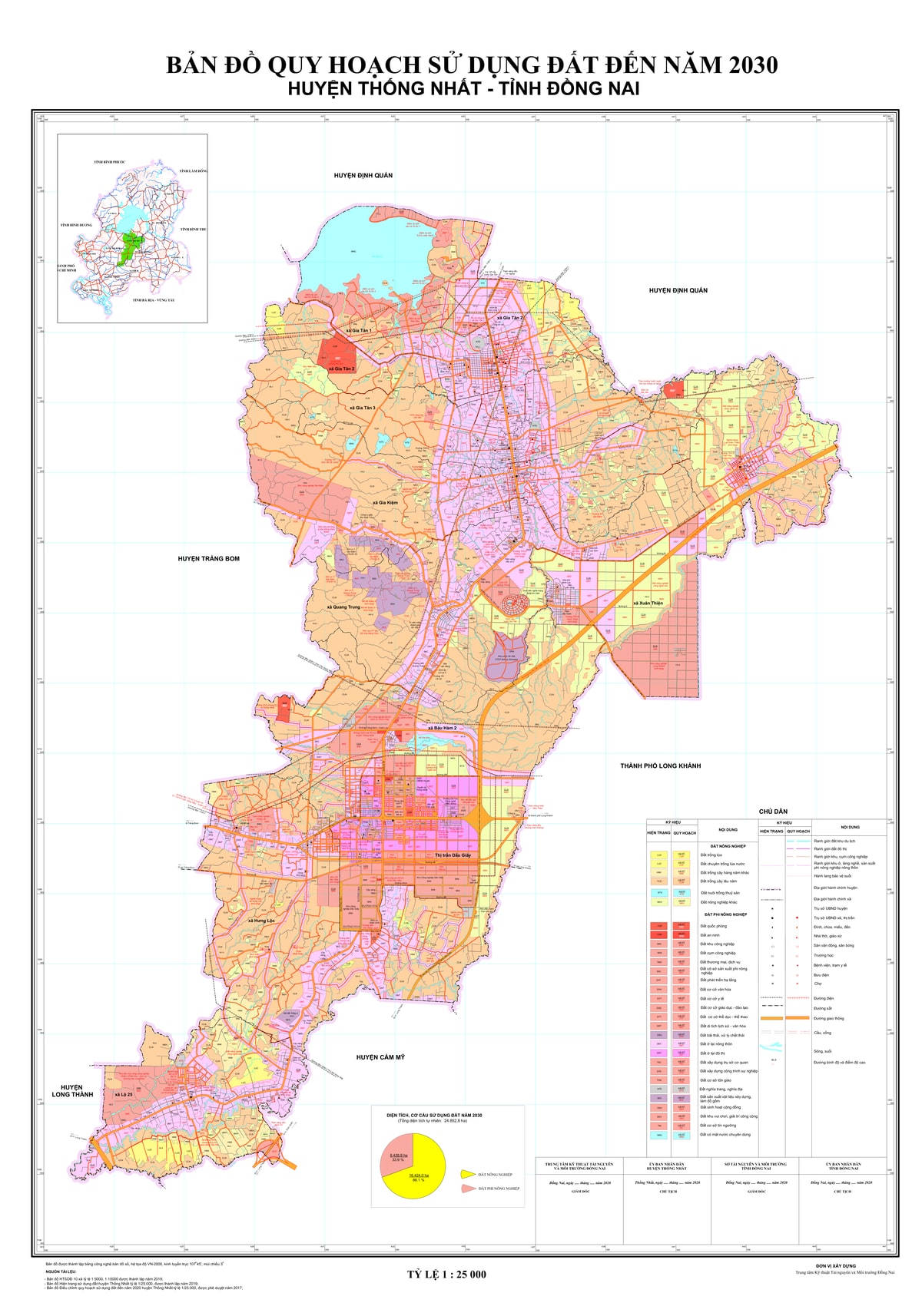 Bản đồ quy hoạch huyện Thống Nhất, tỉnh Đồng Nai đến năm 2030