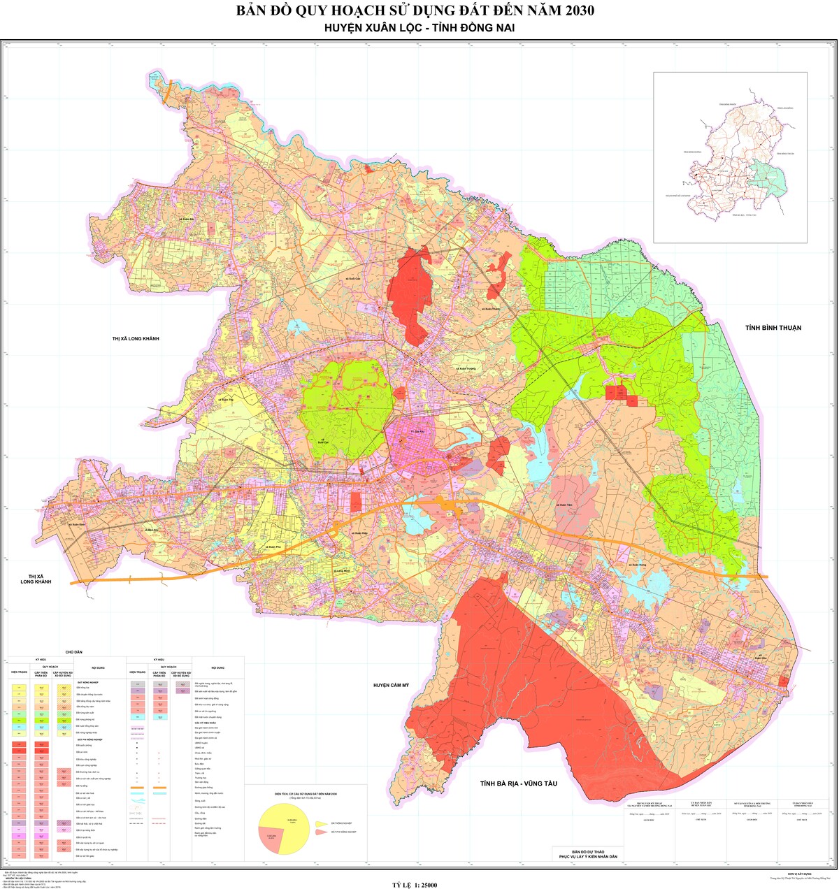 Bản đồ quy hoạch huyện Xuân Lộc, tỉnh Đồng Nai đến năm 2030