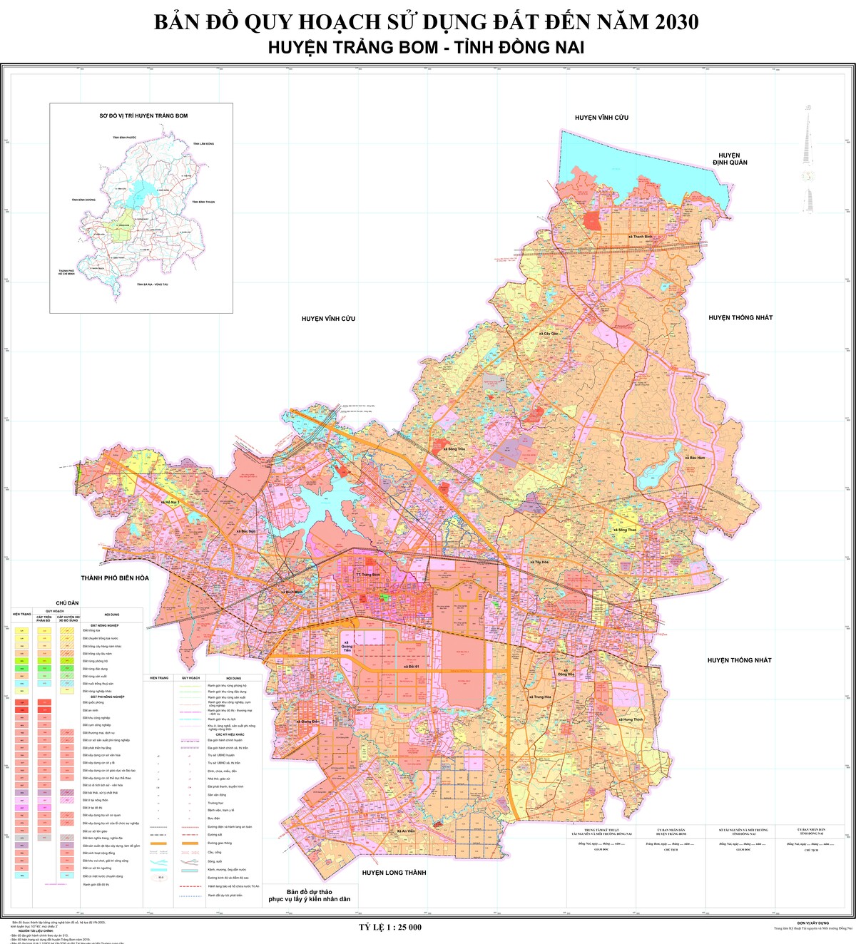 Bản đồ quy hoạch huyện Trảng Bom, tỉnh Đồng Nai đến năm 2030