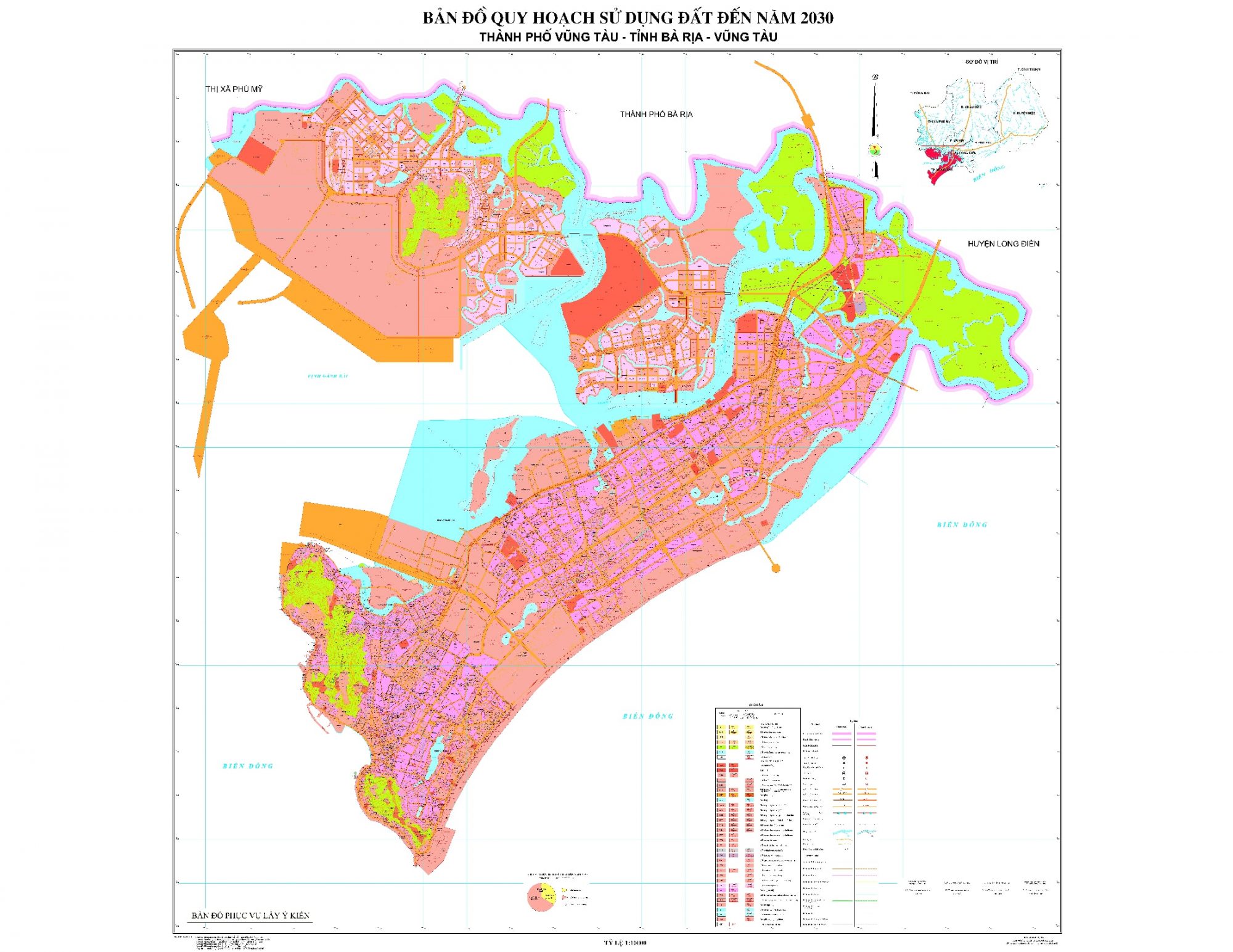 Bản đồ quy hoạch thành phố Vũng Tàu, tỉnh Bà Rịa - Vũng Tàu đến năm 2030