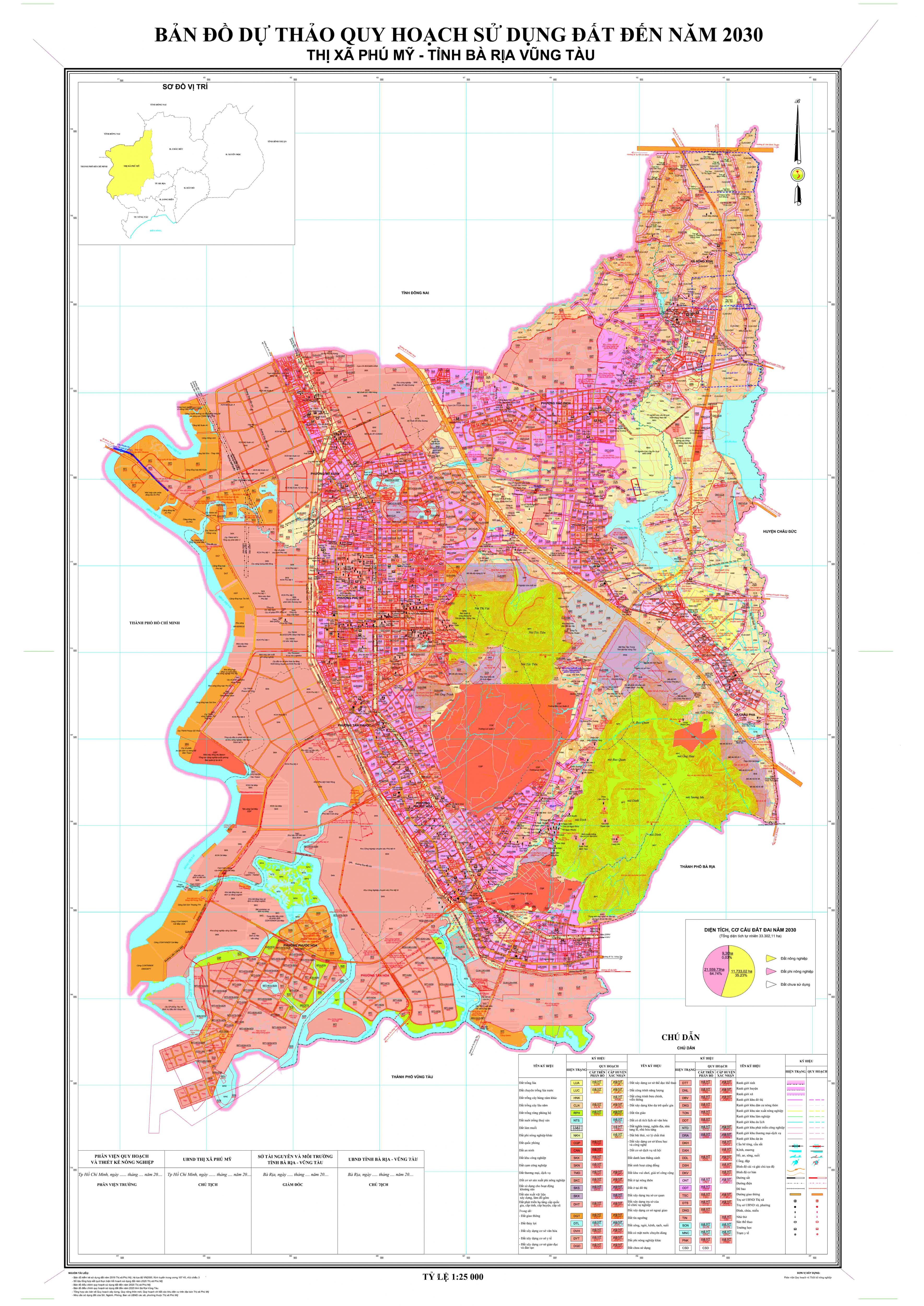 Bản đồ quy hoạch thị xã Phú Mỹ, tỉnh Bà Rịa - Vũng Tàu đến năm 2030