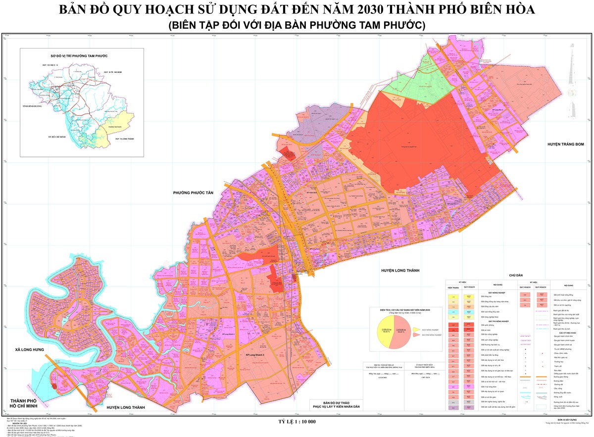 Bản đồ quy hoạch phường Tam Phước, thành phố Biên Hòa, tỉnh Đồng Nai đến năm 2030