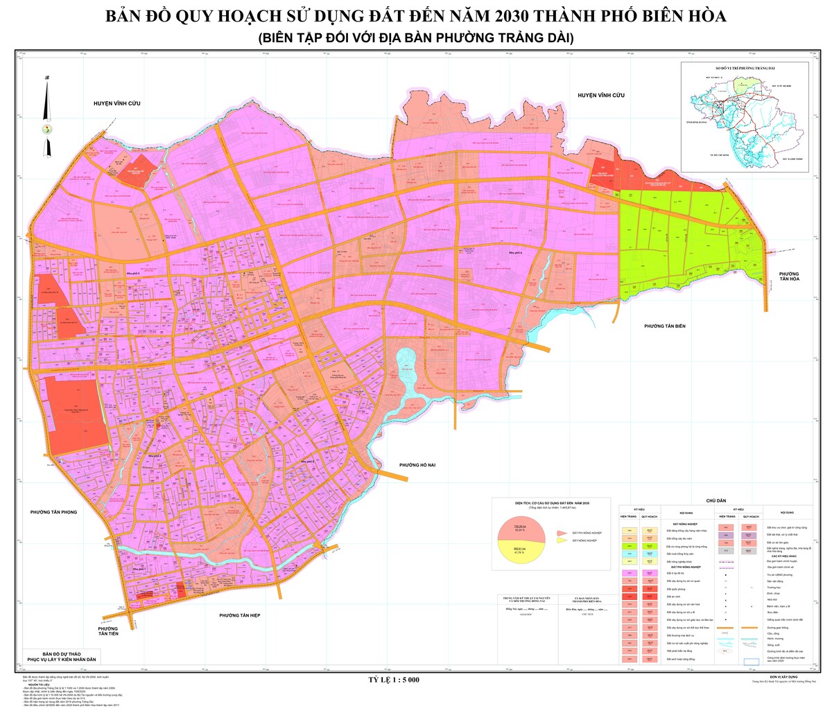 Bản đồ quy hoạch phường Trảng Dài, thành phố Biên Hòa, tỉnh Đồng Nai đến năm 2030