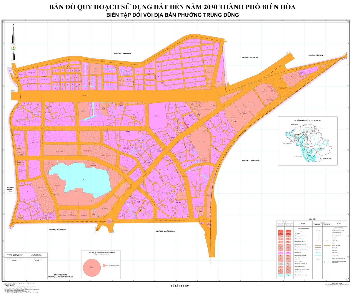 Bản đồ quy hoạch phường Trung Dũng, thành phố Biên Hòa, tỉnh Đồng Nai đến năm 2030