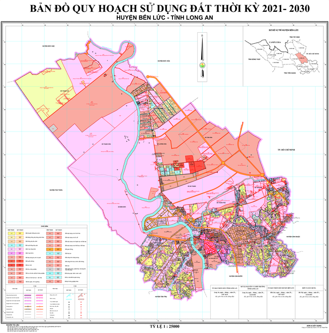 Bản đồ quy hoạch huyện Bến Lức, tỉnh Long An đến năm 2030