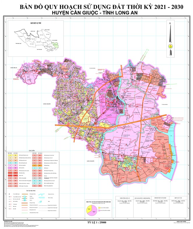 Bản đồ quy hoạch huyện Cần Giuộc, tỉnh Long An đến năm 2030