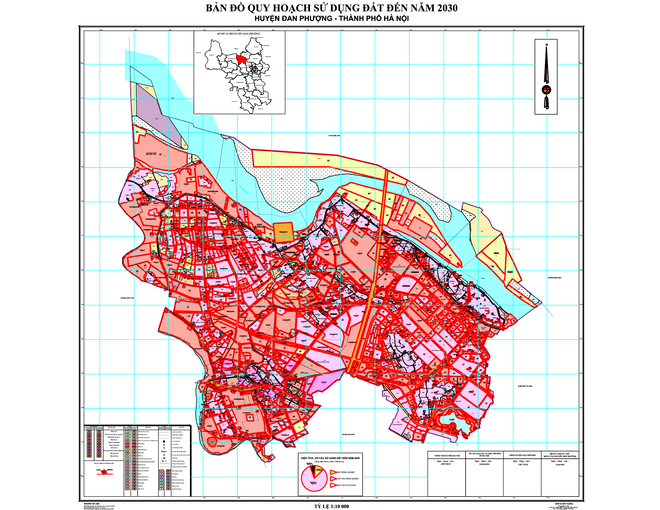 Bản đồ quy hoạch huyện Đan Phượng, Hà Nội đến năm 2030