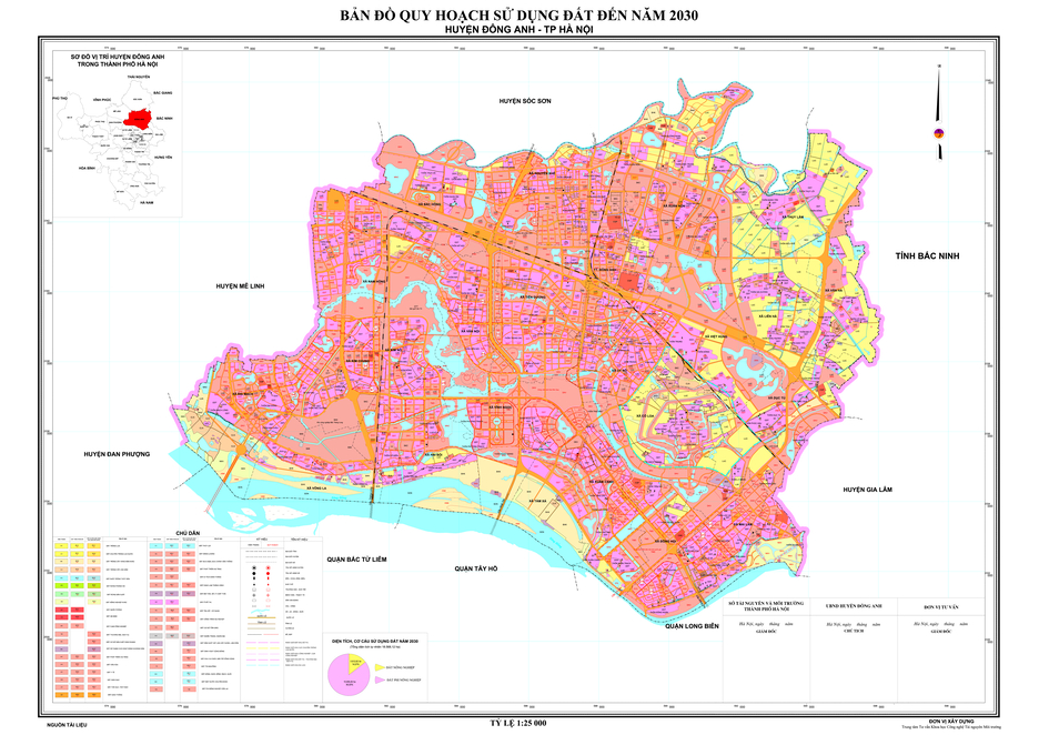 Bản đồ quy hoạch huyện Đông Anh, Hà Nội đến năm 2030