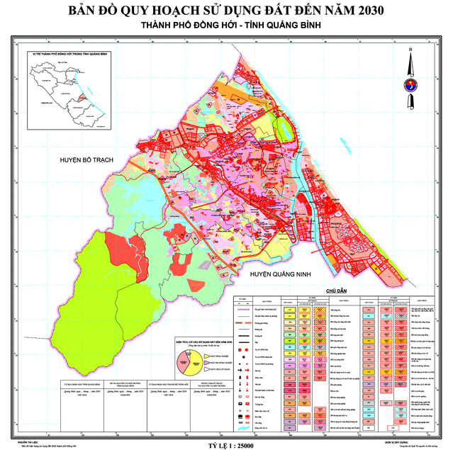 Bản đồ quy hoạch thành phố Đồng Hới, tỉnh Quảng Bình đến năm 2030