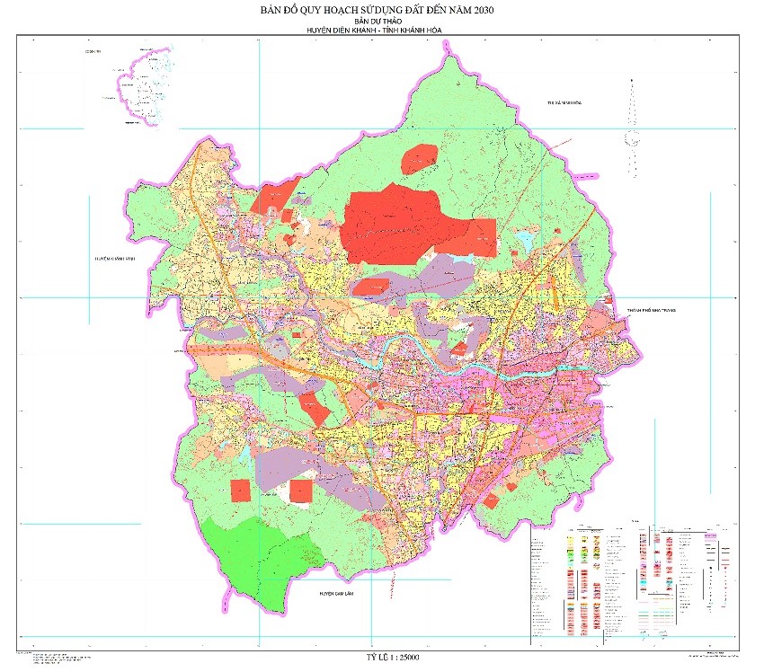Bản đồ quy hoạch huyện Diên Khánh, tỉnh Khánh Hòa đến năm 2030