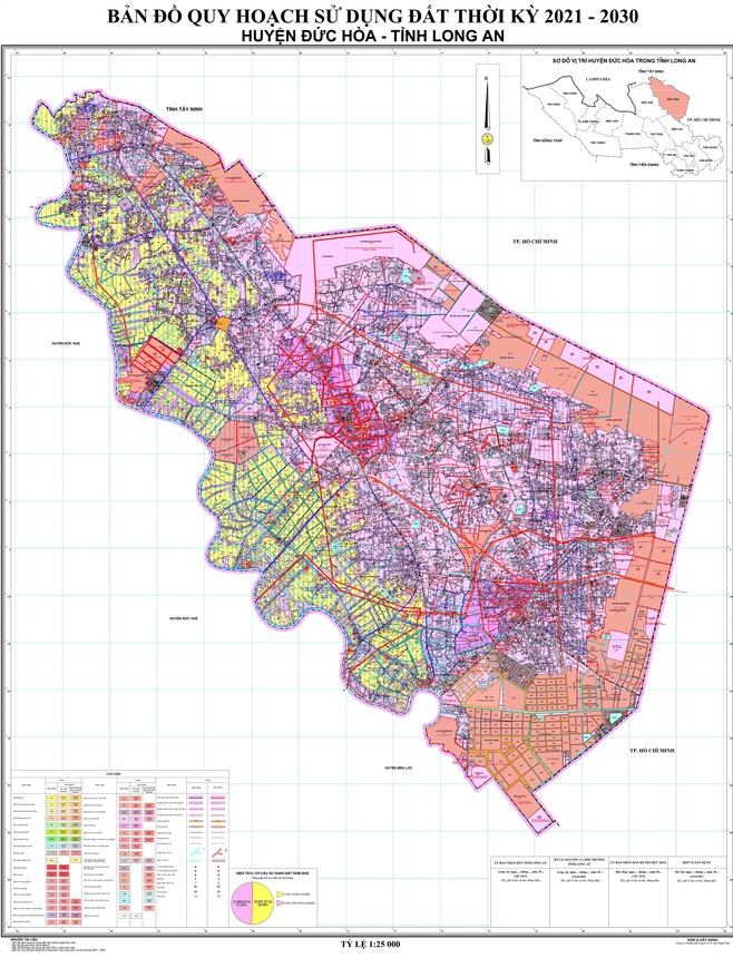 Bản đồ quy hoạch huyện Đức Hòa, tỉnh Long An đến năm 2030