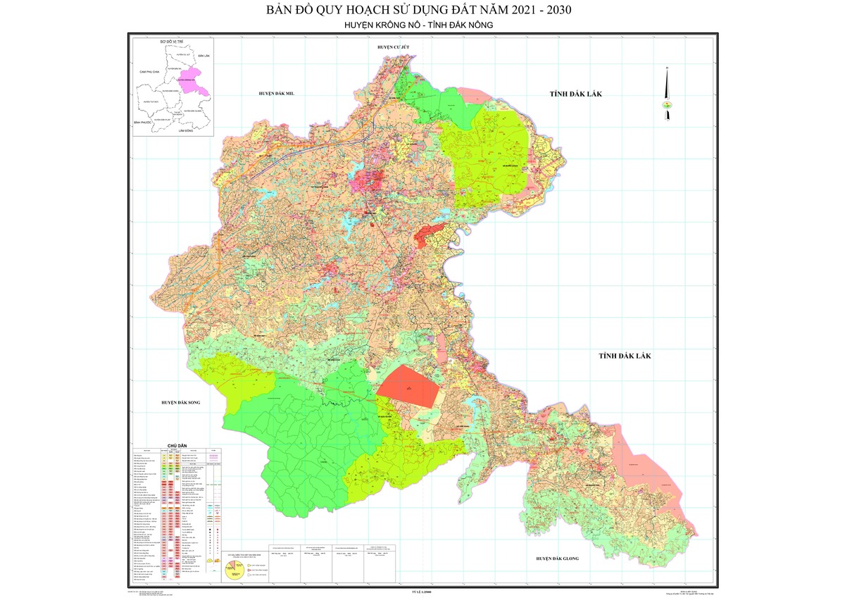 Bản đồ quy hoạch huyện Krông Nô, tỉnh Đắk Nông đến năm 2030