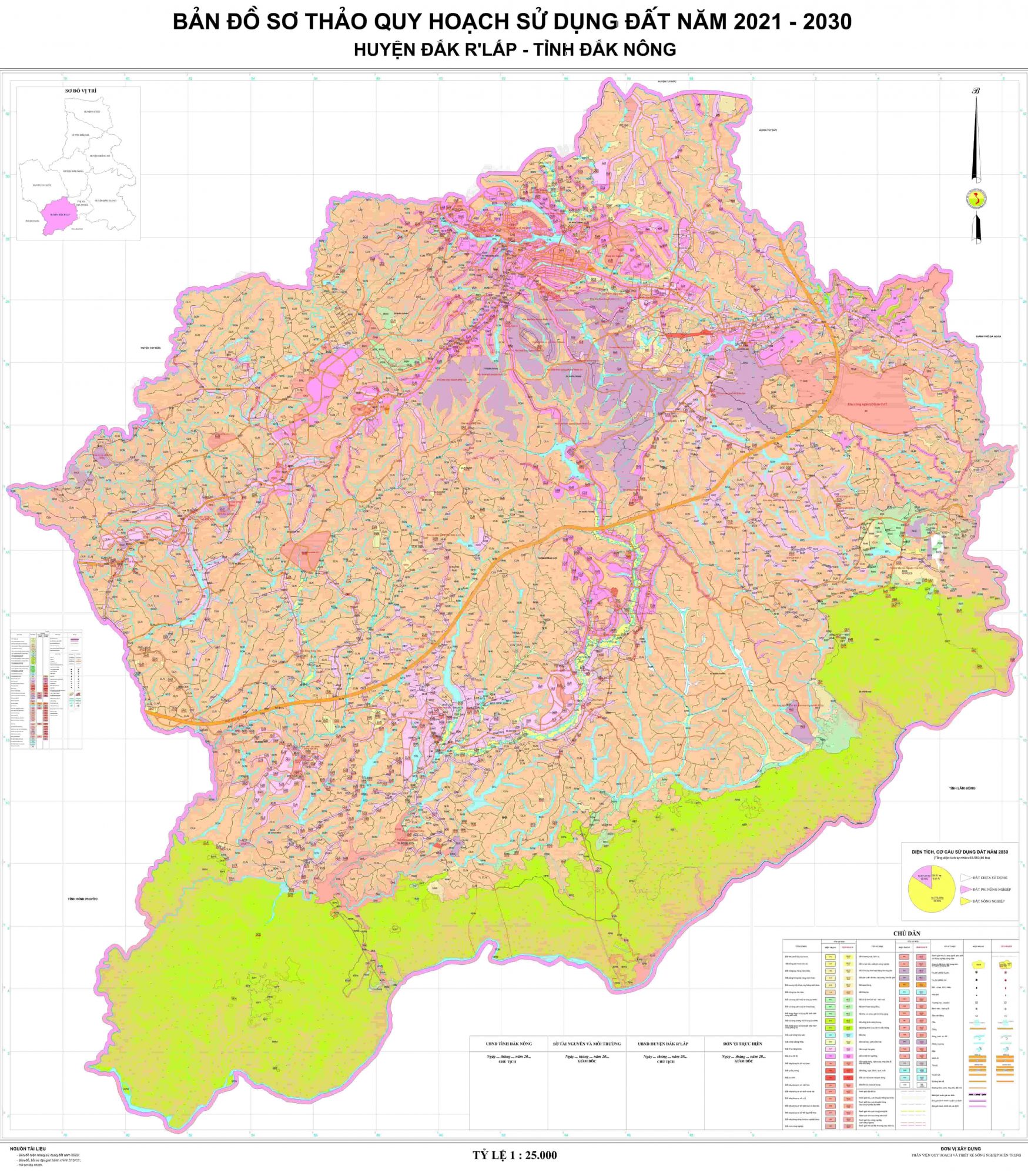 Bản đồ quy hoạch huyện Đắk R'Lấp, tỉnh Đắk Nông đến năm 2030