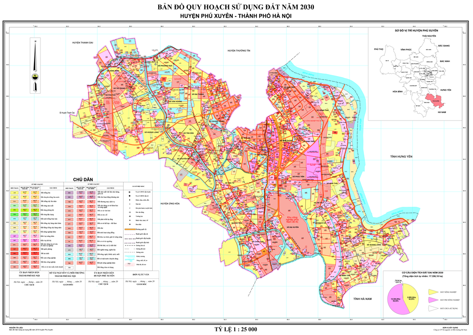 Bản đồ quy hoạch huyện Phú Xuyên, Hà Nội đến năm 2030