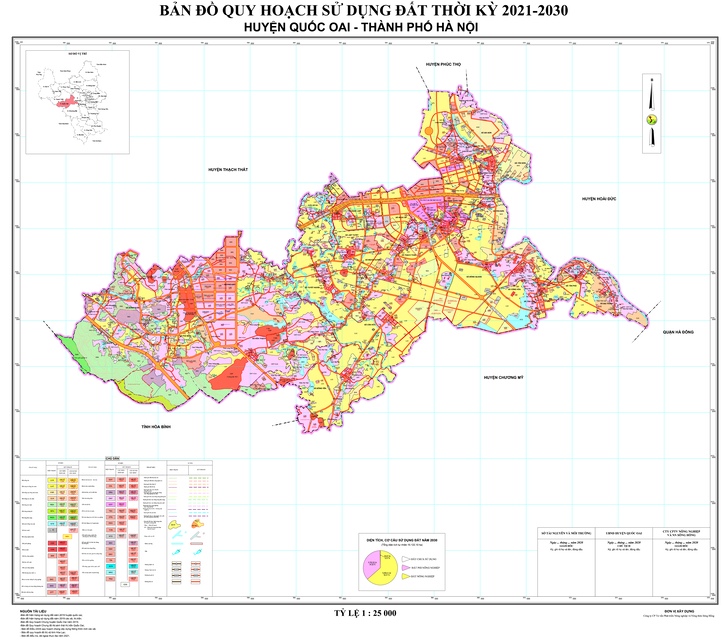 Bản đồ quy hoạch huyện Quốc Oai, Hà Nội đến năm 2030