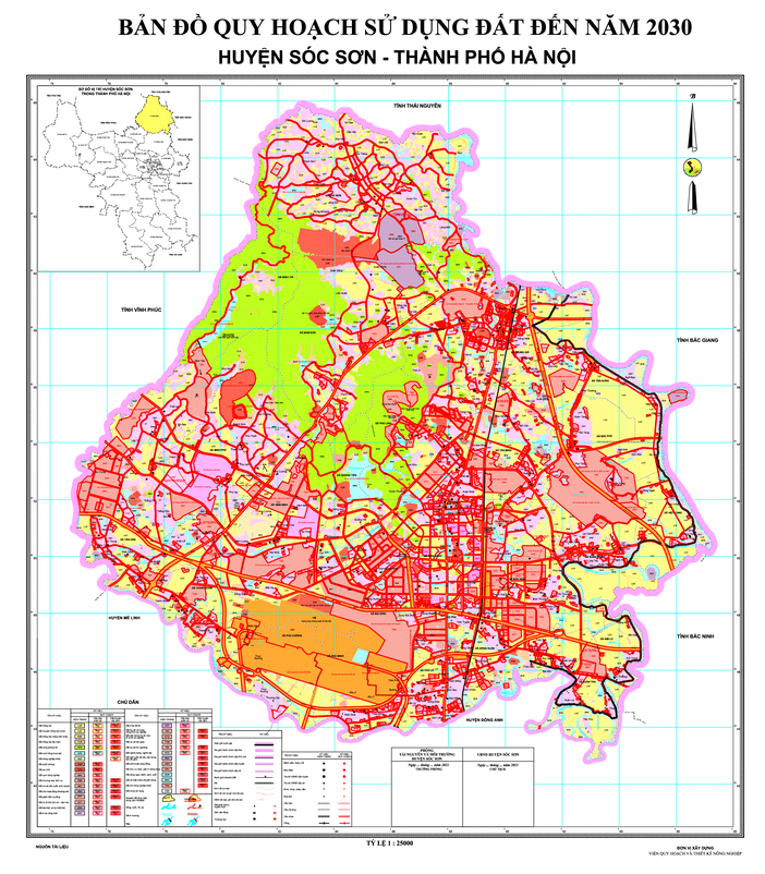 Bản đồ quy hoạch huyện Sóc Sơn, Hà Nội đến năm 2030