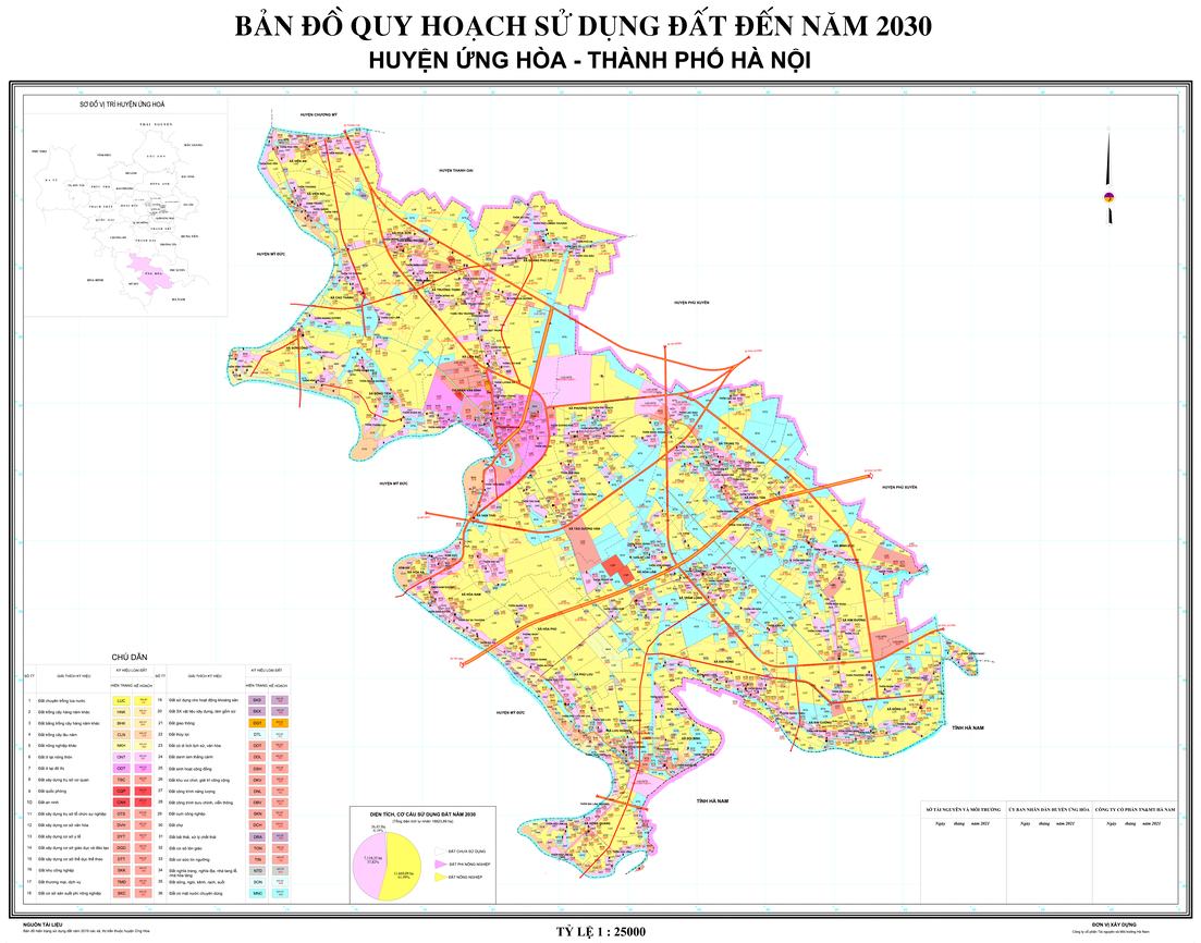 Bản đồ quy hoạch huyện Ứng Hòa, Hà Nội đến năm 2030