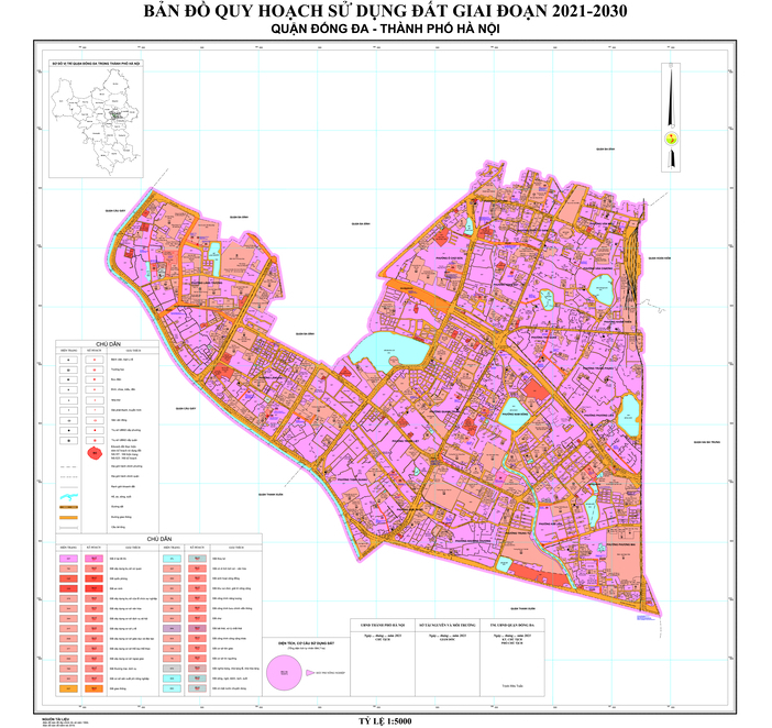 Bản đồ quy hoạch quận Đống Đa, Hà Nội đến năm 2030