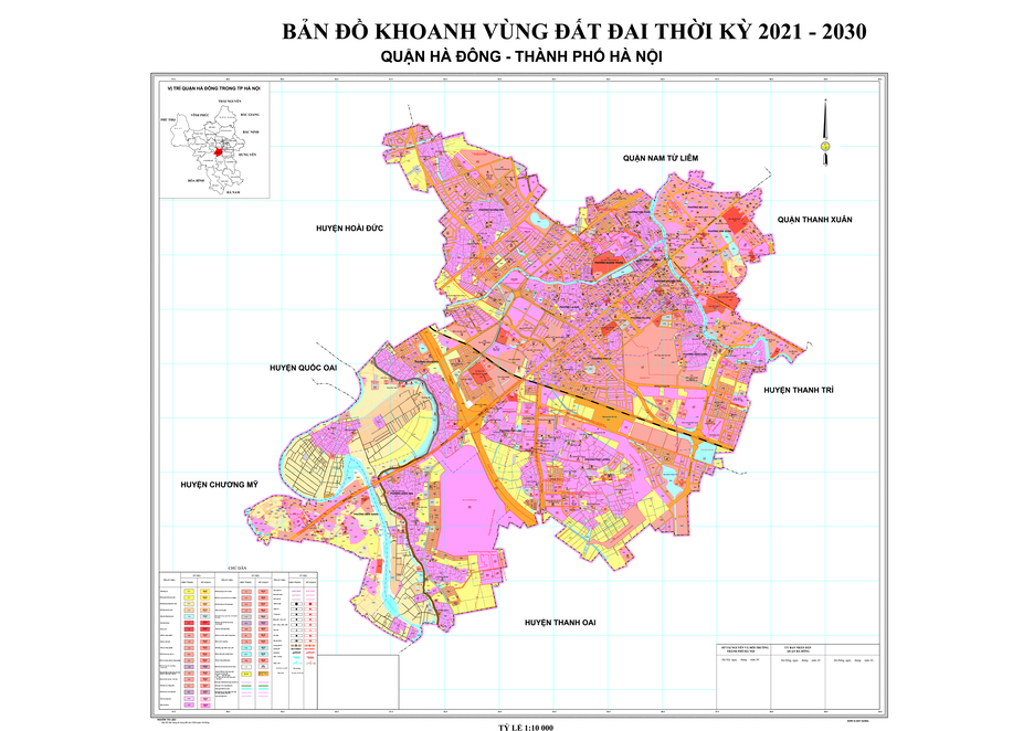 Bản đồ quy hoạch quận Hà Đông, Hà Nội đến năm 2030