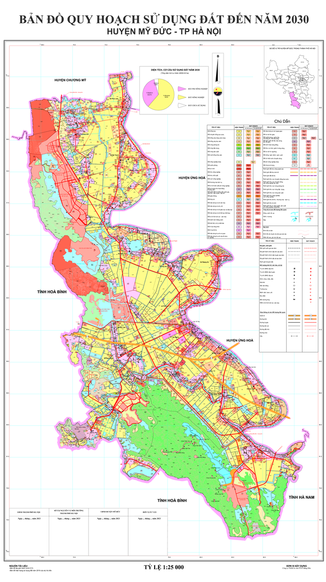 Bản đồ quy hoạch huyện Mỹ Đức, Hà Nội đến năm 2030