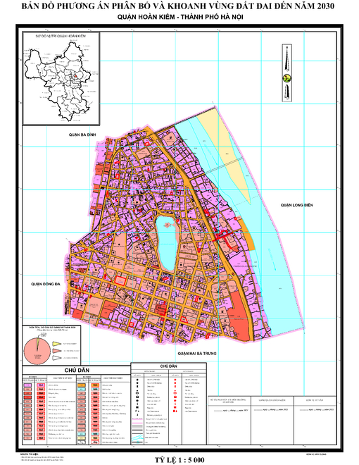 Bản đồ quy hoạch quận Hoàn Kiếm, Hà Nội đến năm 2030