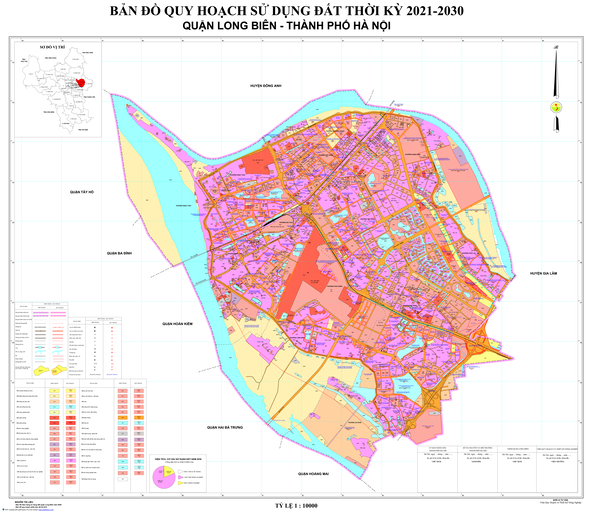 Bản đồ quy hoạch quận Long Biên, Hà Nội đến năm 2030