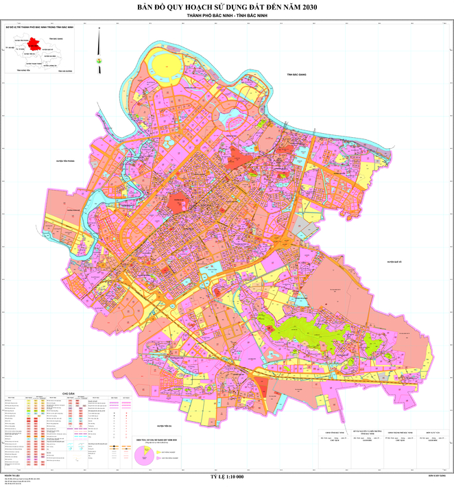 Bản đồ quy hoạch thành phố Bắc Ninh, Bắc Ninh đến năm 2030