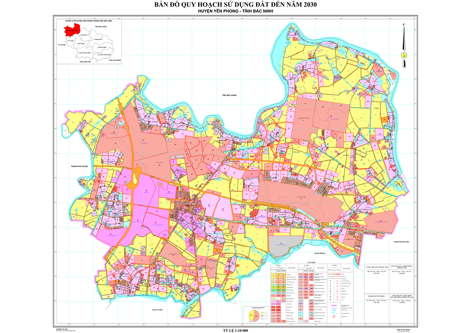Bản đồ quy hoạch huyện Yên Phong, Bắc Ninh đến năm 2030