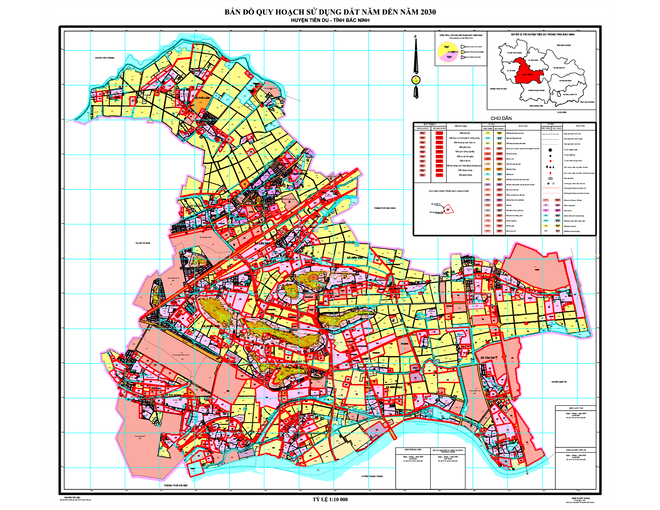 Bản đồ quy hoạch huyện Tiên Du, Bắc Ninh đến năm 2030