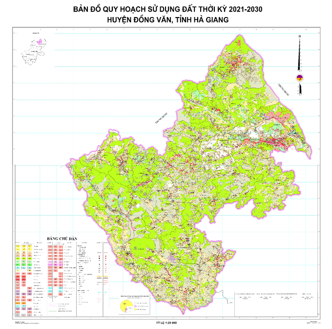 Bản đồ quy hoạch huyện Đồng Văn, tỉnh Hà Giang đến năm 2030
