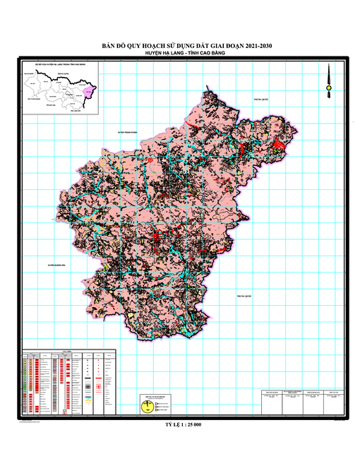 Bản đồ quy hoạch huyện Hạ Lang, tỉnh Cao Bằng đến năm 2030