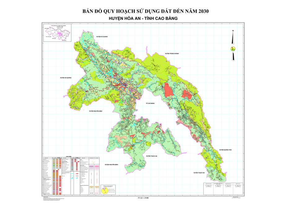 Bản đồ quy hoạch huyện Hòa An, tỉnh Cao Bằng đến năm 2030