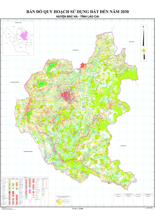 Bản đồ quy hoạch huyện Bắc Hà, tỉnh Lào Cai đến năm 2030