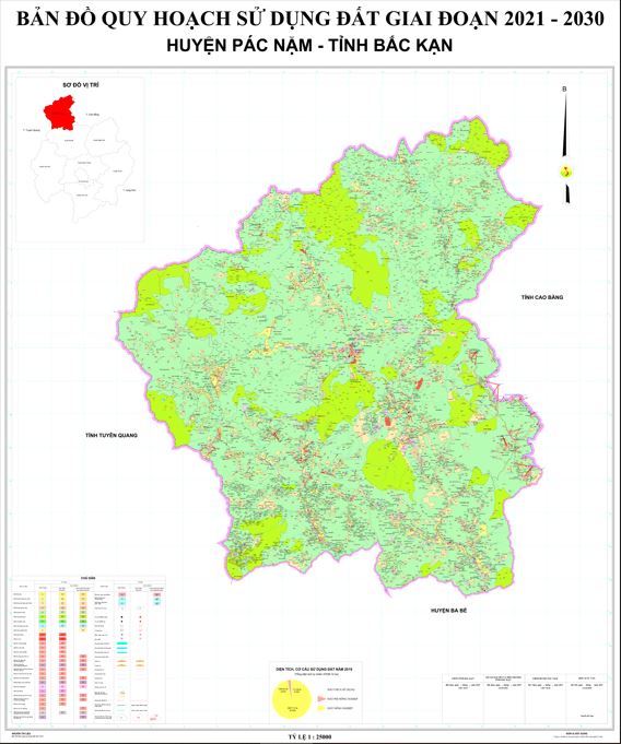 Bản đồ quy hoạch huyện Pác Nặm, tỉnh Bắc Kạn đến năm 2030