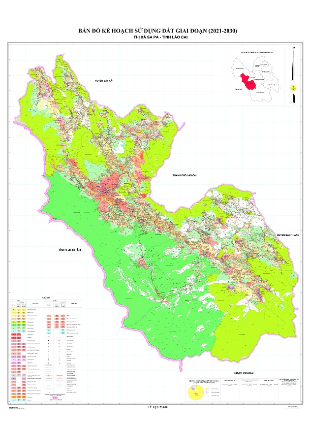 Bản đồ quy hoạch thị xã SaPa, tỉnh Lào Cai đến năm 2030