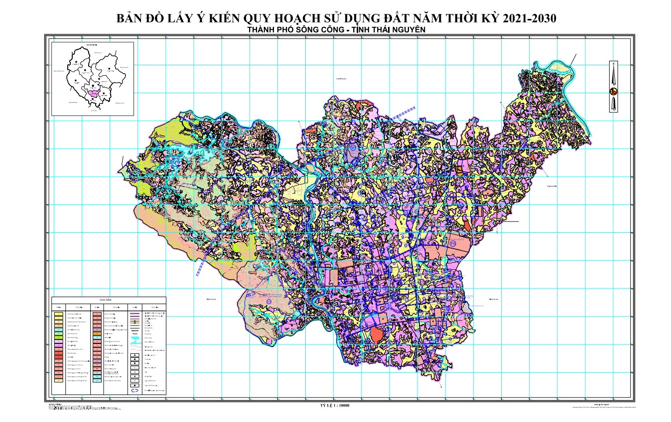 Bản đồ quy hoạch thành phố Sông Công, tỉnh Thái Nguyên đến năm 2030