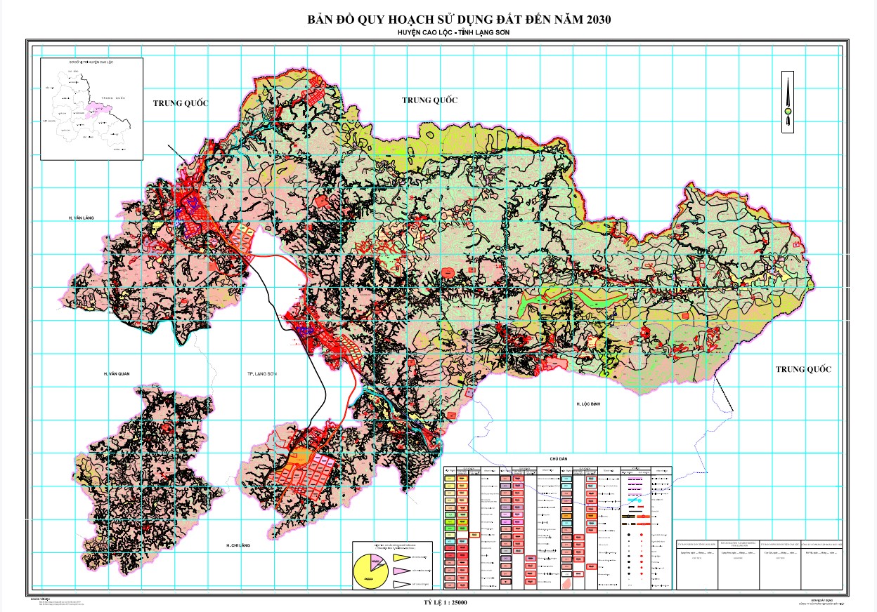 Bản đồ quy hoạch huyện Cao Lộc, tỉnh Lạng Sơn đến năm 2030