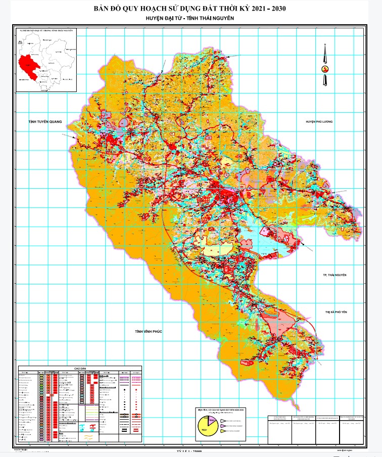 Bản đồ quy hoạch huyện Đại Từ, tỉnh Thái Nguyên đến năm 2030