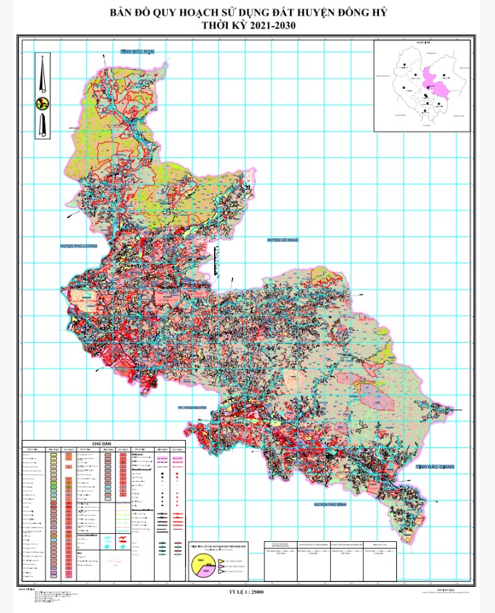 Bản đồ quy hoạch huyện Đồng Hỷ, tỉnh Thái Nguyên đến năm 2030