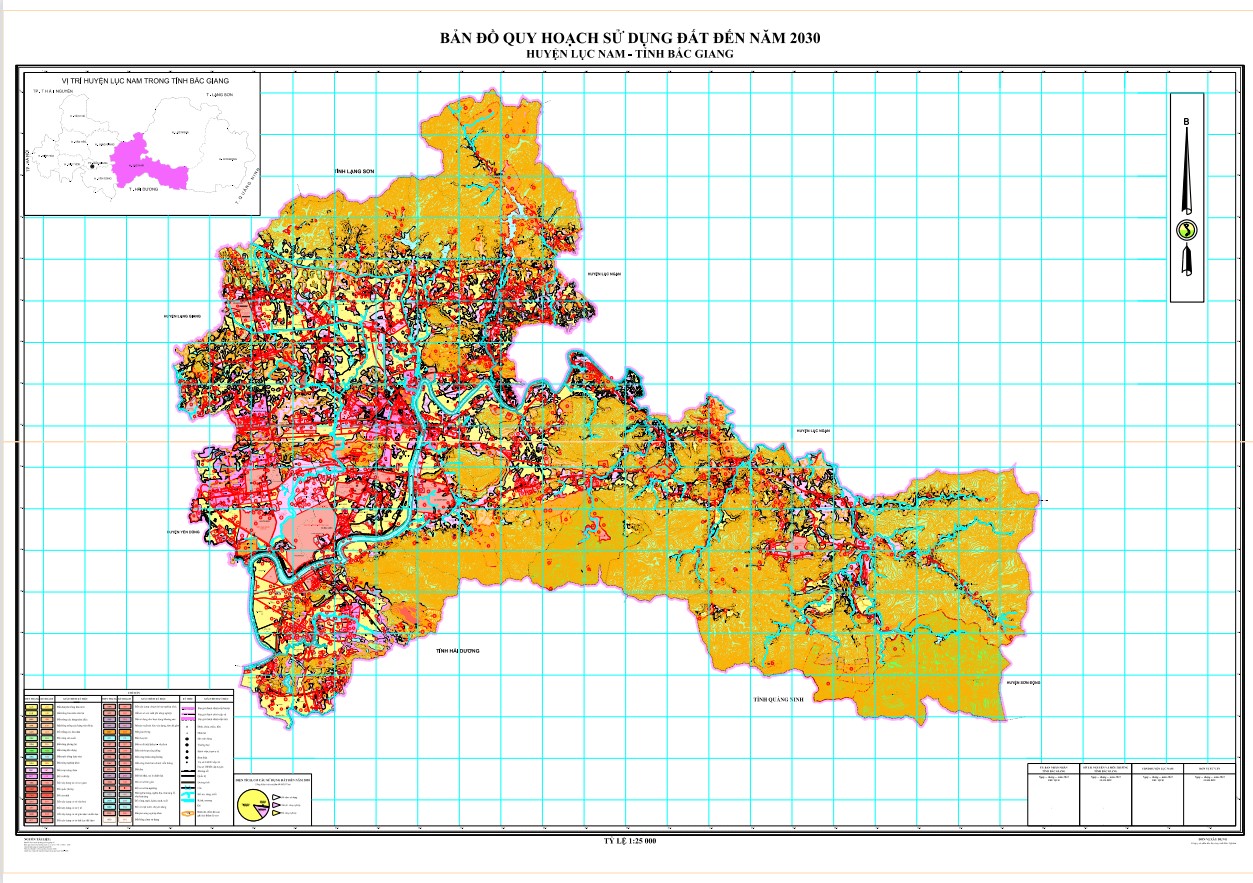 Bản đồ quy hoạch huyện Lục Nam, tỉnh Bắc Giang đến năm 2030
