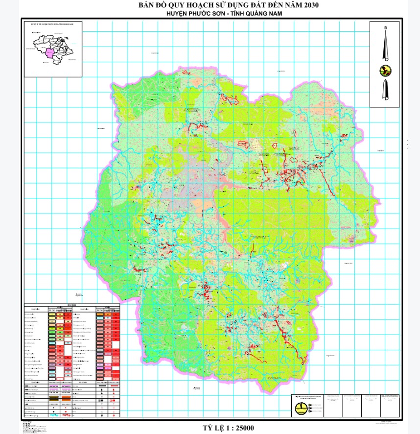 Bản đồ quy hoạch huyện Phước Sơn, tỉnh Quảng Nam đến năm 2030