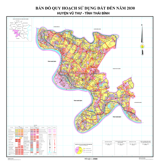 Bản đồ quy hoạch huyện Vũ Thư, tỉnh Thái Bình đến năm 2030