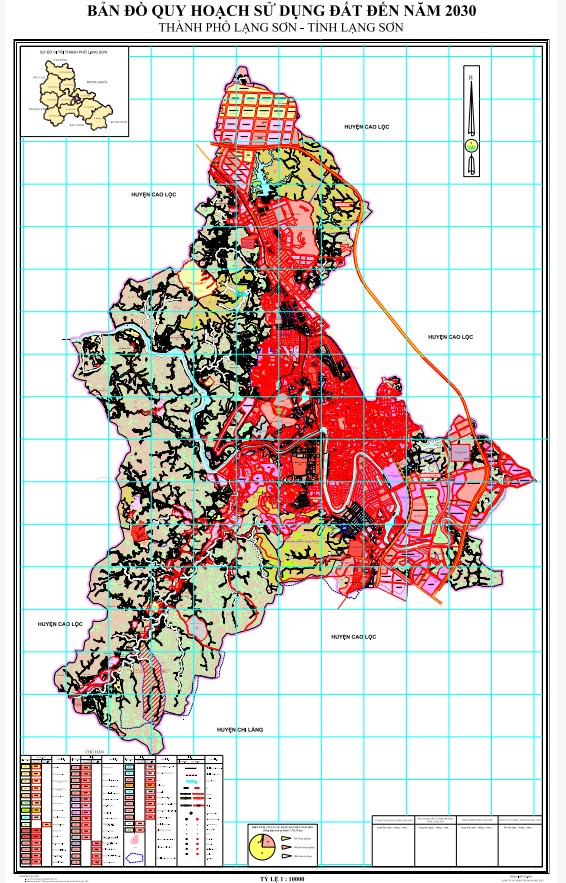 Bản đồ quy hoạch thành phố Lạng Sơn, tỉnh Lạng Sơn đến năm 2030