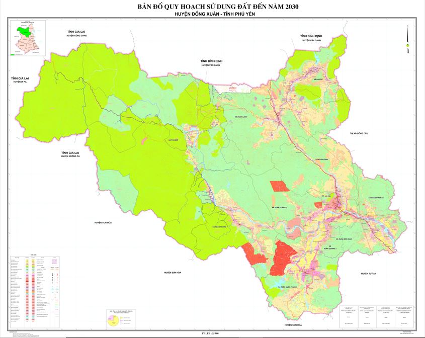 Bản đồ quy hoạch huyện Đồng Xuân, tỉnh Phú Yên đến năm 2030