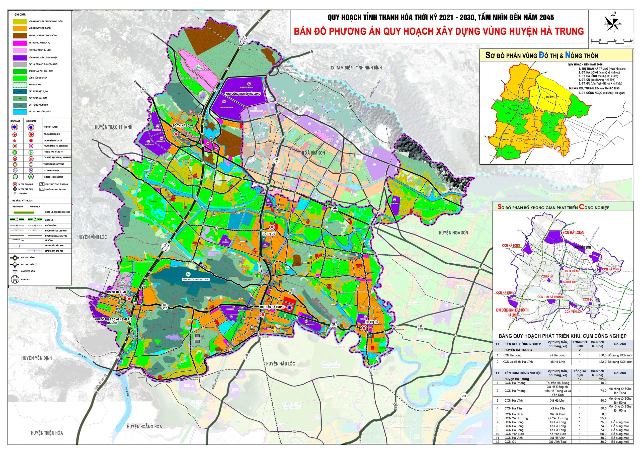 Bản đồ quy hoạch huyện Hà Trung, tỉnh Thanh Hóa đến năm 2030 - Tân Đại Thành Group