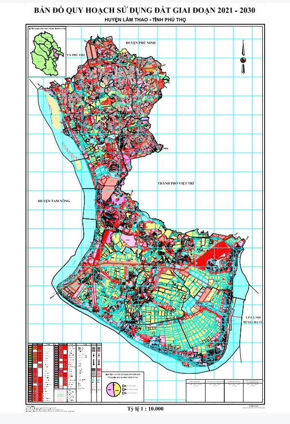 Bản đồ quy hoạch huyện Lâm Thao, tỉnh Phú Thọ đến năm 2030